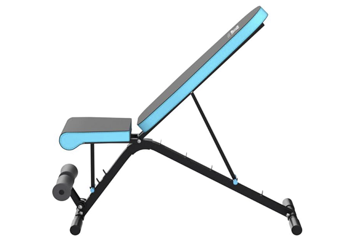 Side view of the adjustable weight bench from JX fitness
