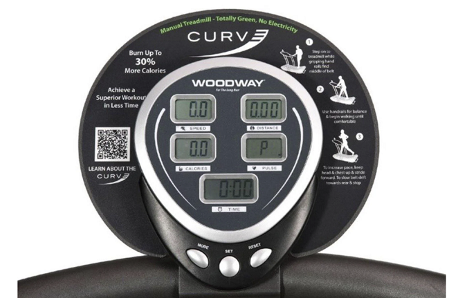 Console View Woodway Curve Treadmill